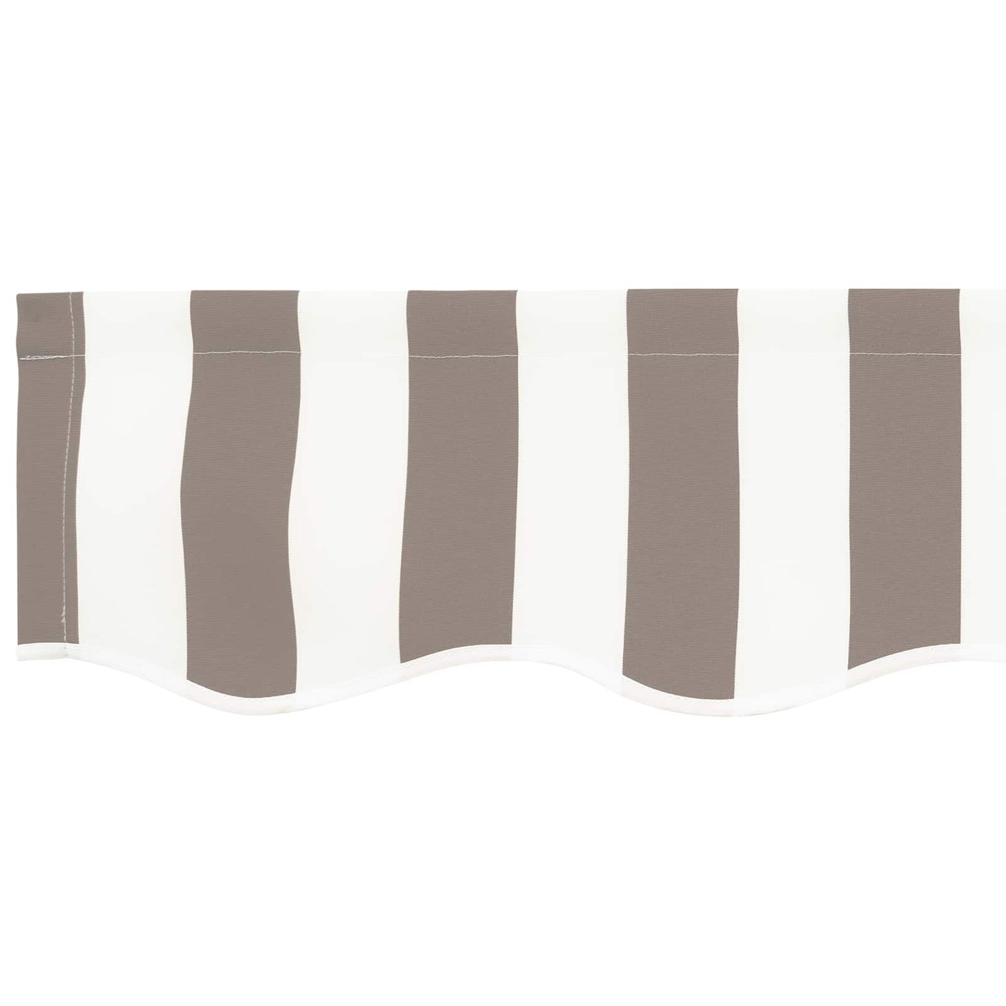 Awning Valance Replacement for 4.5 m Light Grey&White Stripe