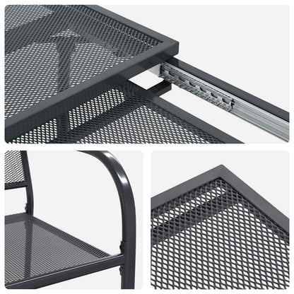 Garden Dining Set 9 pcs Anthracite 212 x 90 x 76 cm