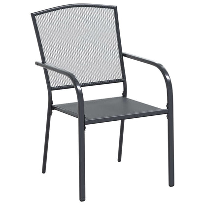 Garden Dining Set 9 pcs Anthracite 212 x 90 x 76 cm