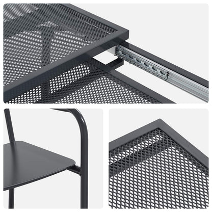 Garden Dining Set 7 pcs Anthracite Steel