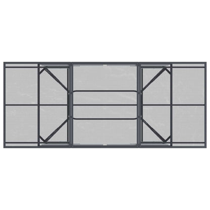 Garden Dining Set 9 pcs Anthracite Steel