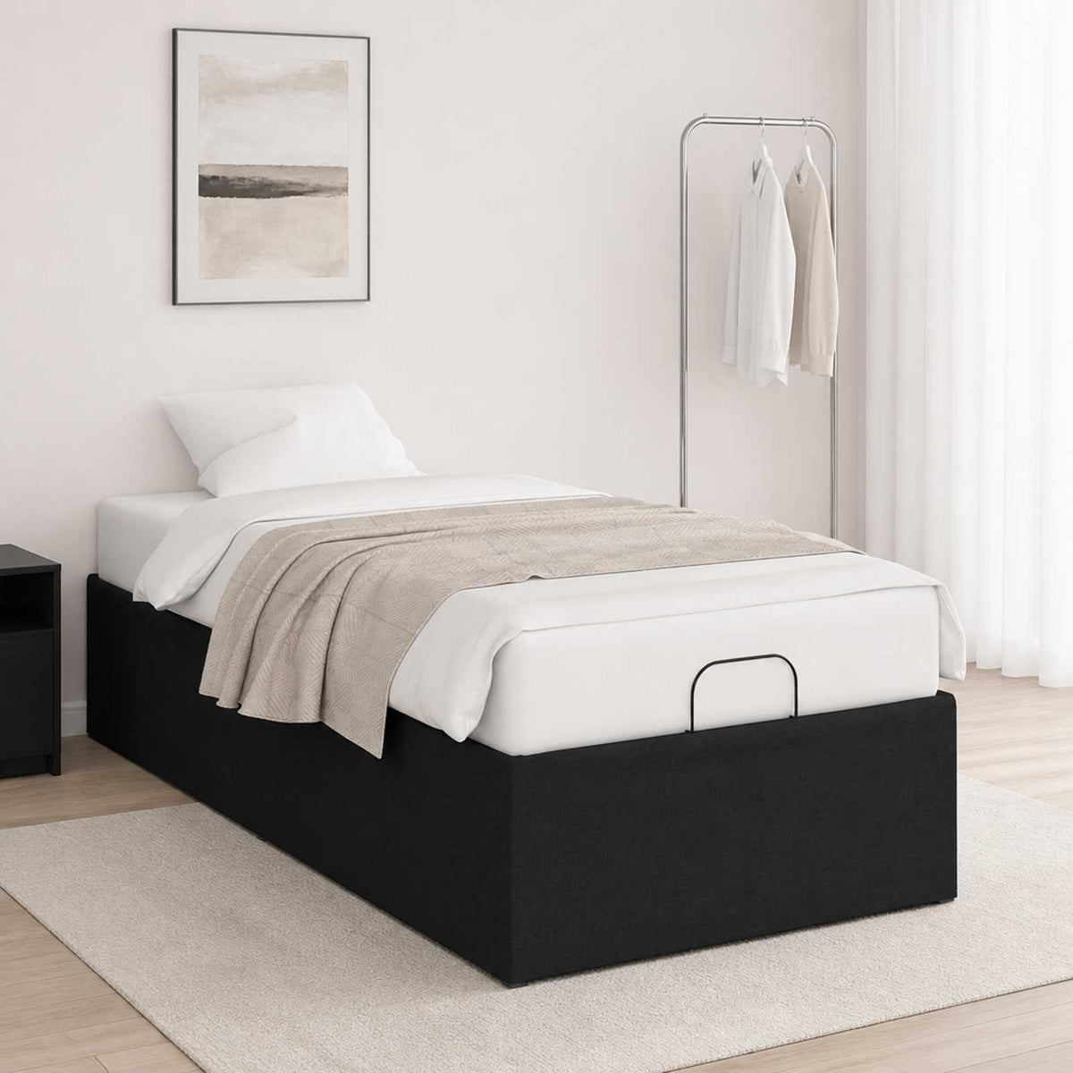 Electric Adjustable Bed Frame Black 200 x 90 x 33.5 cm Steel