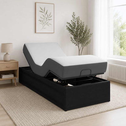 Electric Adjustable Bed Frame Black 200 x 100 x 33.5 cm Steel