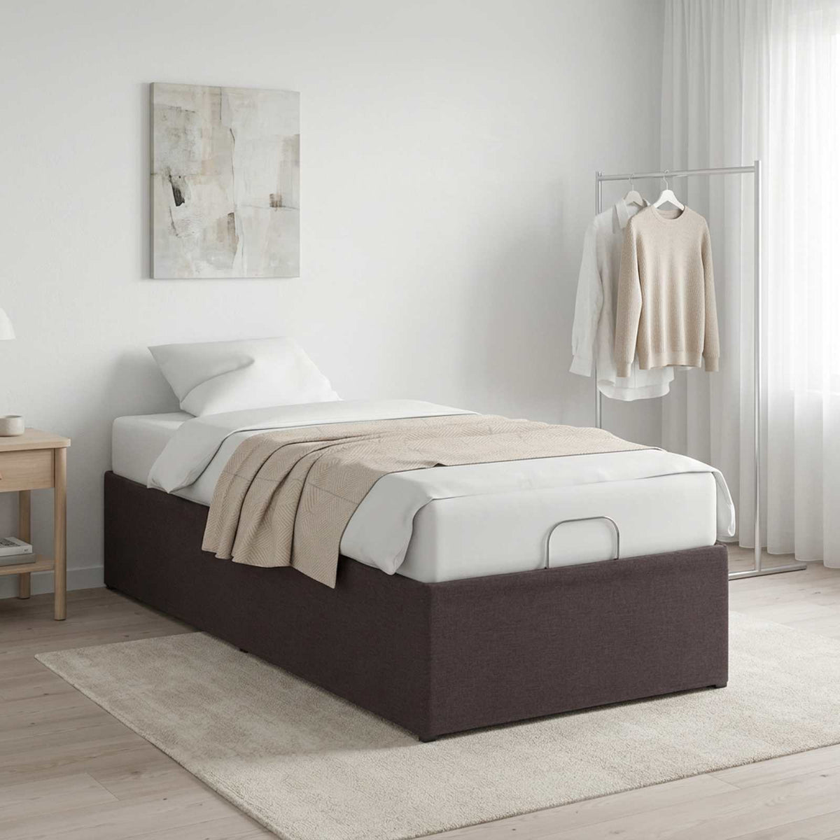 Electric Adjustable Bed Frame Brown 190 x 100 x 33.5 cm Steel