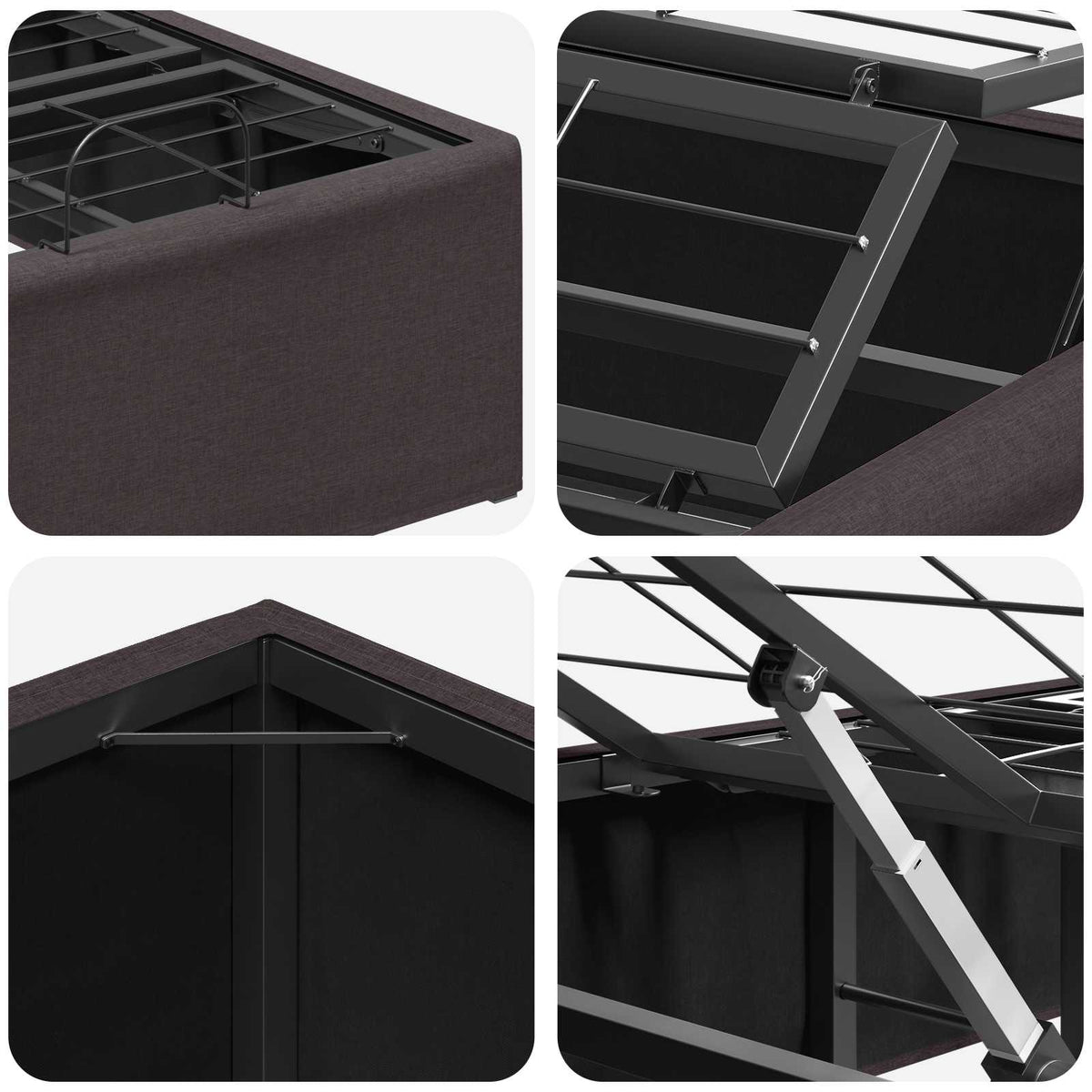 Electric Adjustable Bed Frame Brown 200 x 70 x 33.5 cm Steel