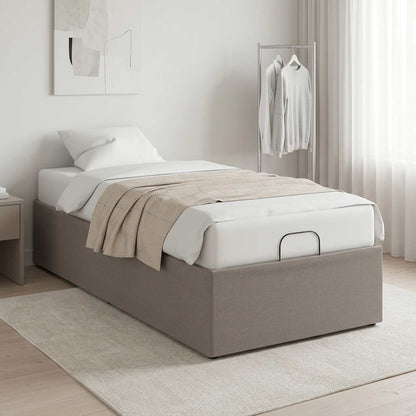 Electric Adjustable Bed Frame Taupe 200 x 100 x 33.5 cm Steel