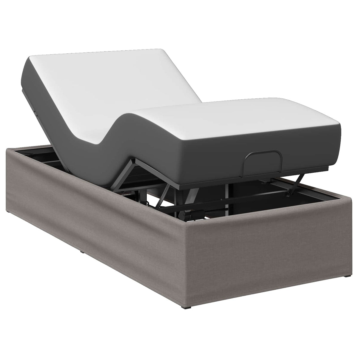 Electric Adjustable Bed Frame Taupe 200 x 70 x 33.5 cm Steel