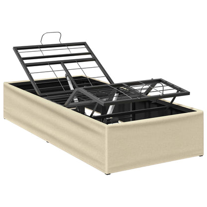 Electric Adjustable Bed Frame Cream 200 x 70 x 33.5 cm Steel