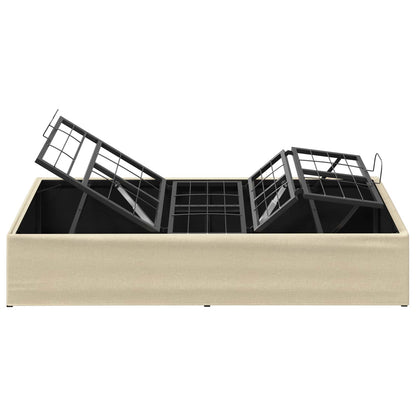 Electric Adjustable Bed Frame Cream 200 x 70 x 33.5 cm Steel