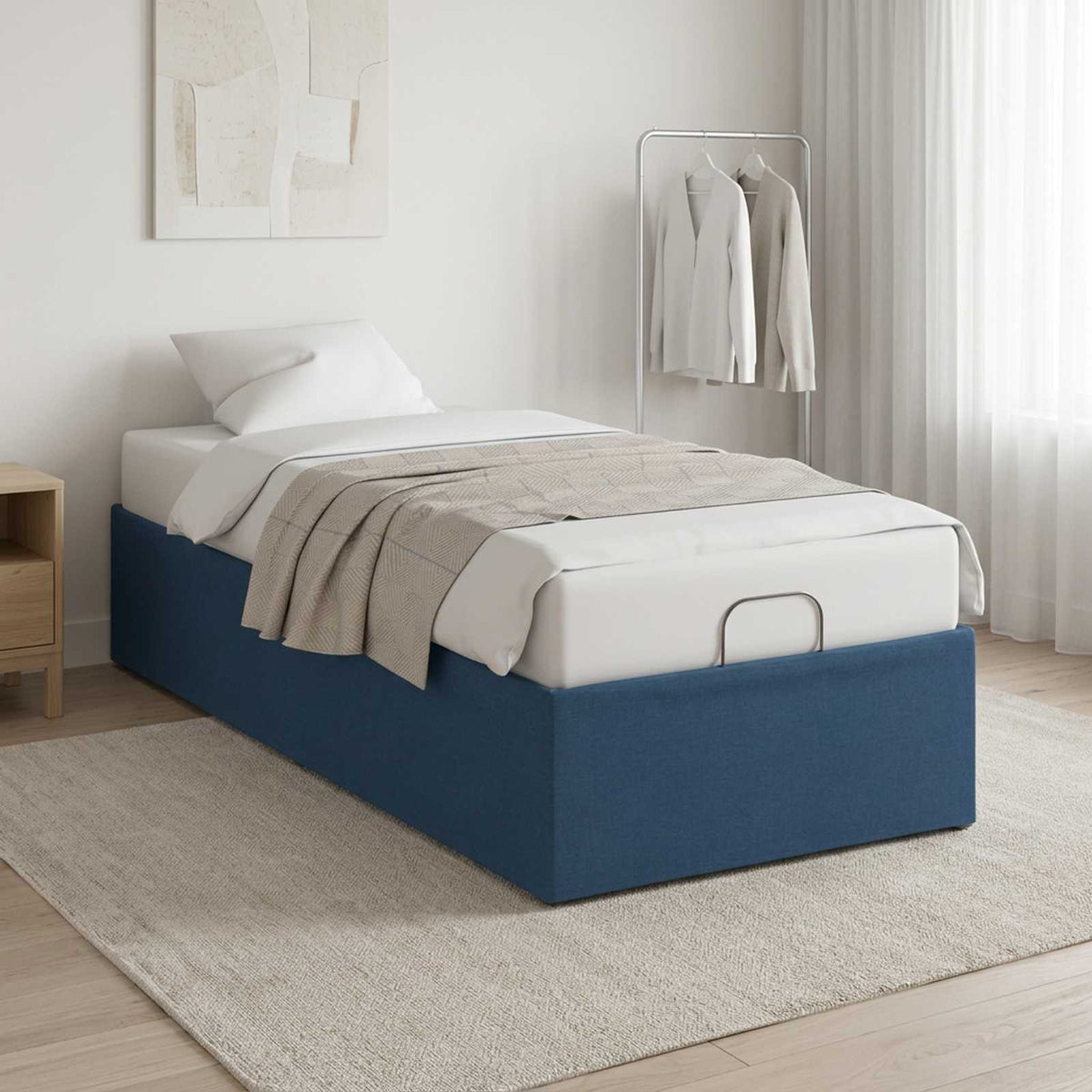 Electric Adjustable Bed Frame Blue 200 x 90 x 33.5 cm Steel