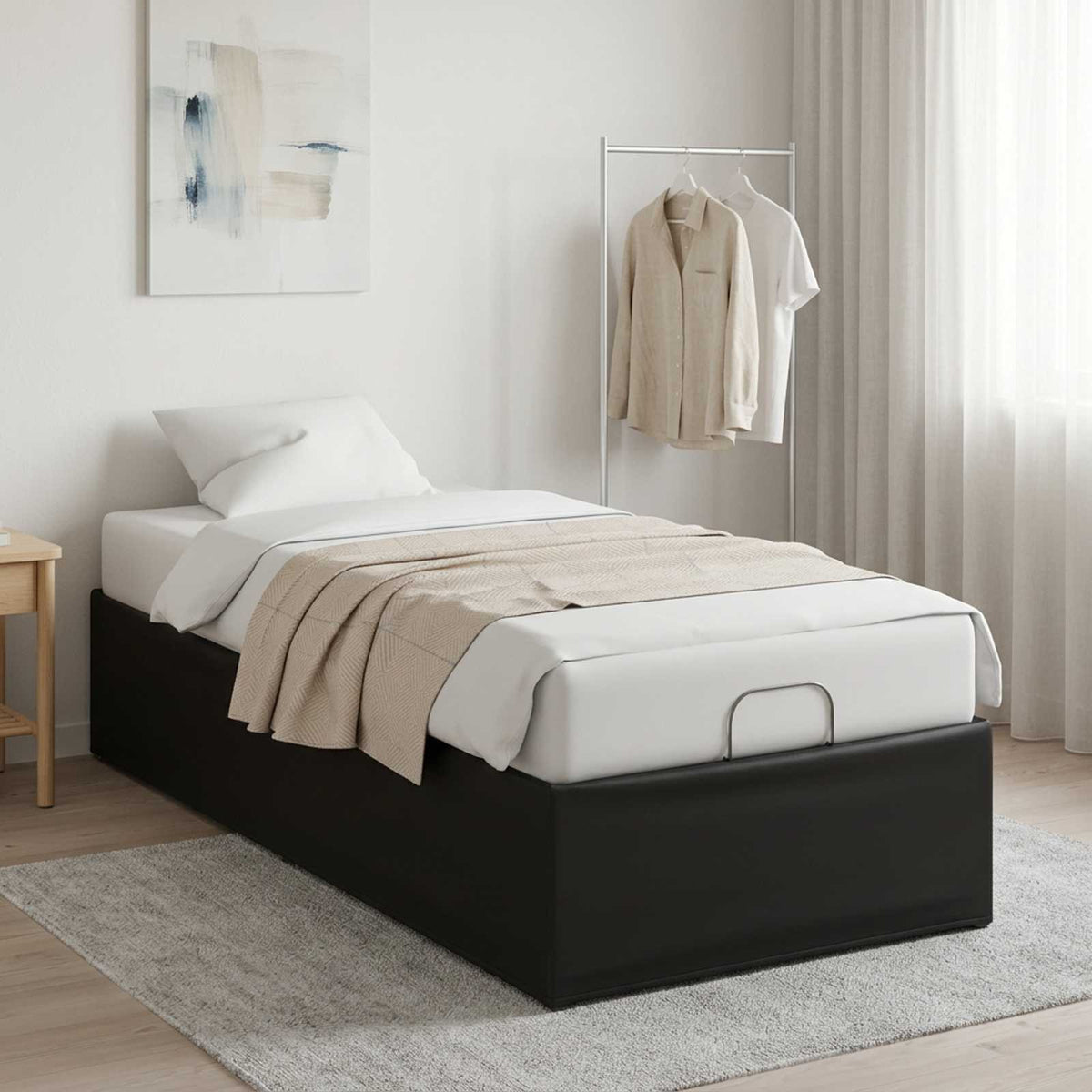 Electric Adjustable Bed Frame Black 200 x 90 x 33.5 cm Steel