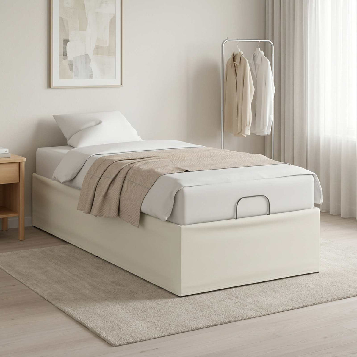 Electric Adjustable Bed Frame White 200 x 100 x 33.5 cm Steel