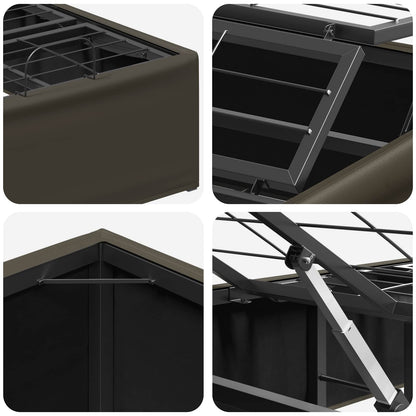 Electric Adjustable Bed Frame Grey 200 x 70 x 33.5 cm Steel