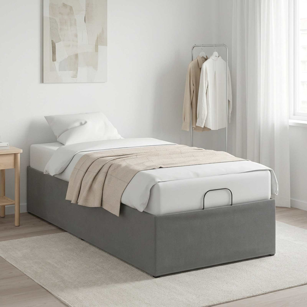 Electric Adjustable Bed Frame Dark Grey 200 x 80 x 33.5 cm
