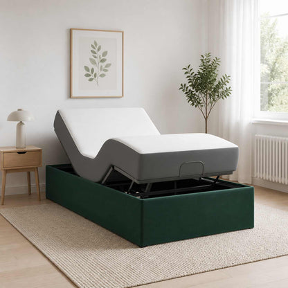 Electric Adjustable Bed Frame Forest Green 200 x 70 x 33.5 cm