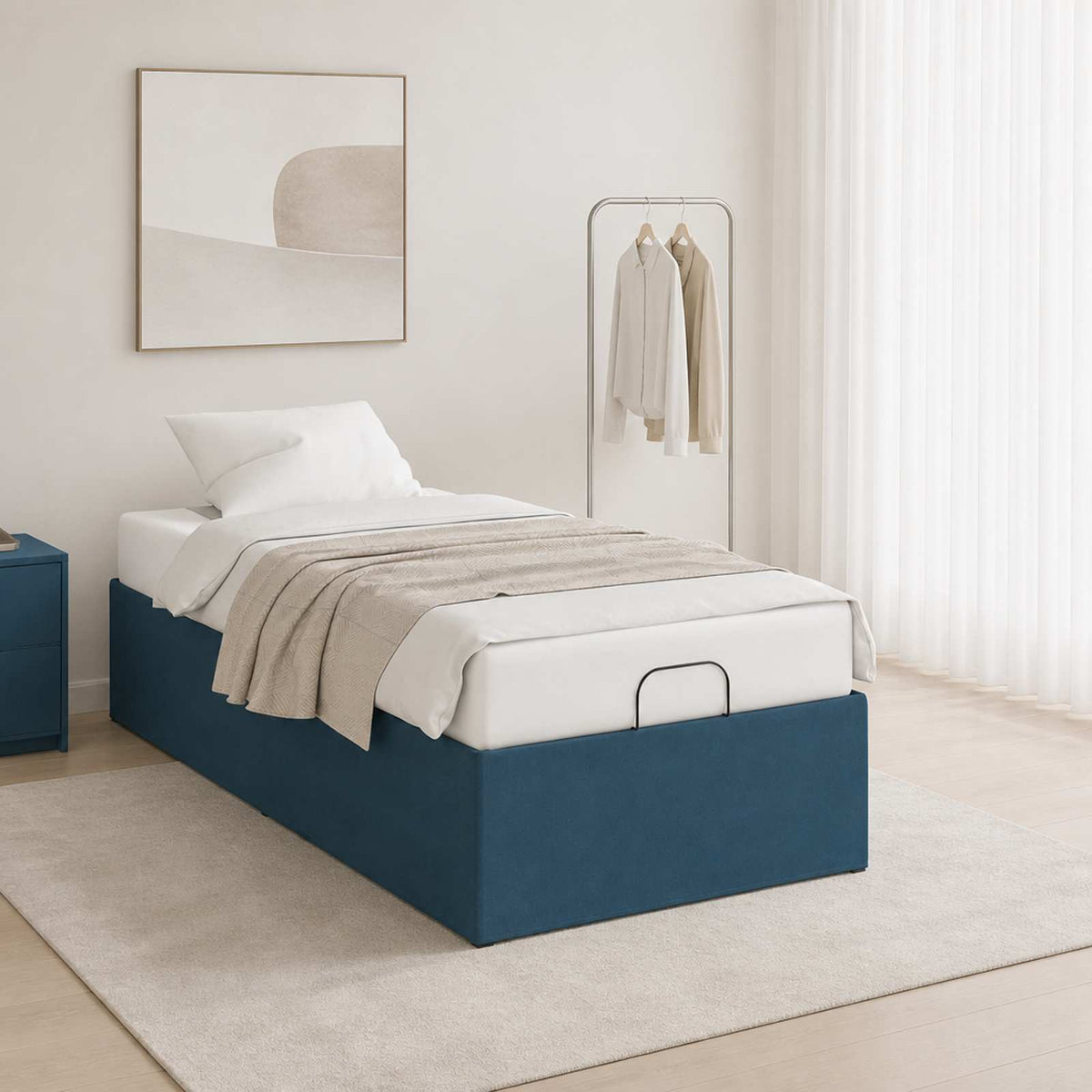 Electric Adjustable Bed Frame Blue 200 x 80 x 33.5 cm Steel