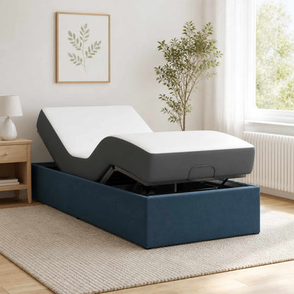 Electric Adjustable Bed Frame Blue 190 x 100 x 33.5 cm Steel
