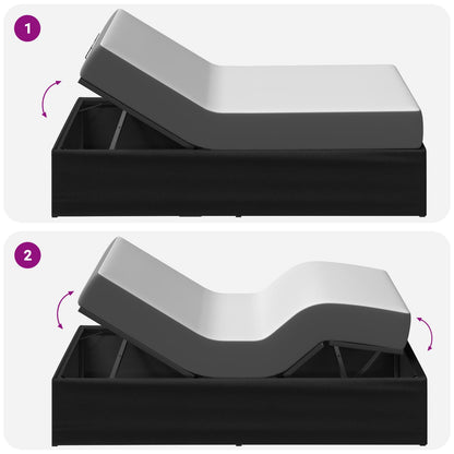 Electric Adjustable Bed Frame Black 200 x 80 x 33.5 cm Steel