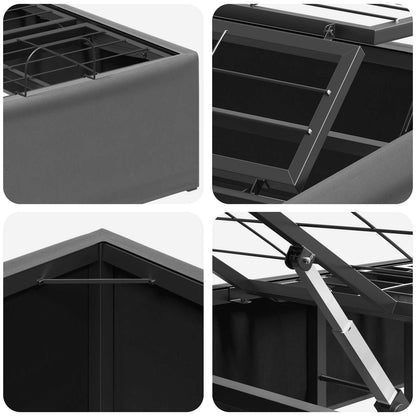 Electric Adjustable Bed Frame Dark Grey 200 x 80 x 33.5 cm