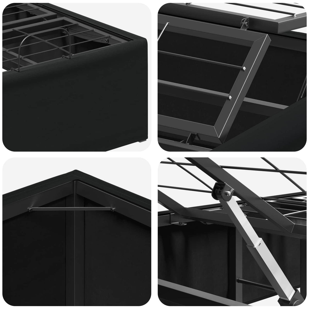 Electric Adjustable Bed Frame Black 200 x 80 x 33.5 cm Steel