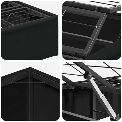 Electric Adjustable Bed Frame Black 200 x 80 x 33.5 cm Steel