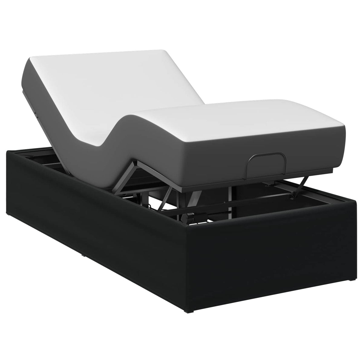 Electric Adjustable Bed Frame Black 200 x 80 x 33.5 cm Steel