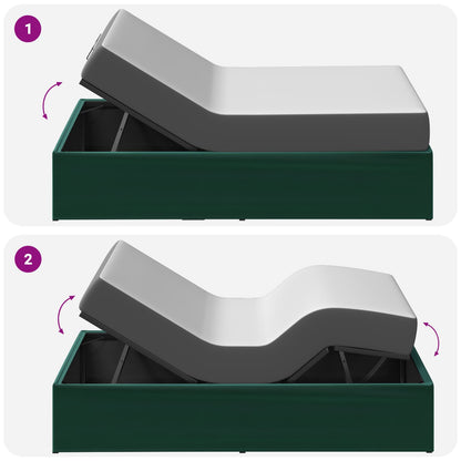 Electric Adjustable Bed Frame Forest Green 200 x 80 x 33.5 cm
