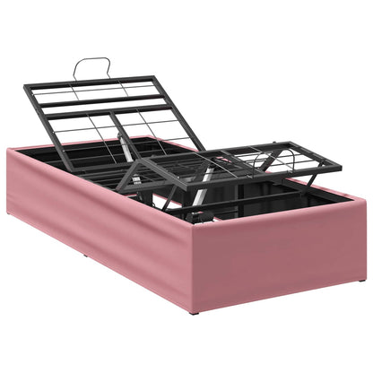 Electric Adjustable Bed Frame Pink 200 x 80 x 33.5 cm Steel