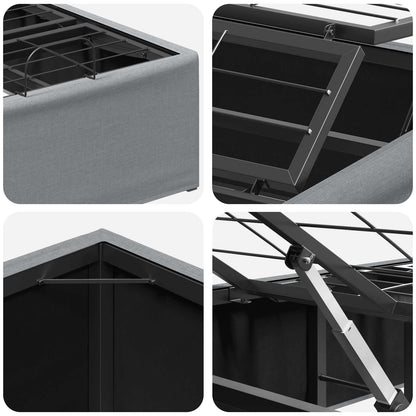 Electric Adjustable Bed Frame Light Grey 200 x 90 x 33.5 cm