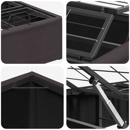 Electric Adjustable Bed Frame Brown 200 x 90 x 33.5 cm Steel