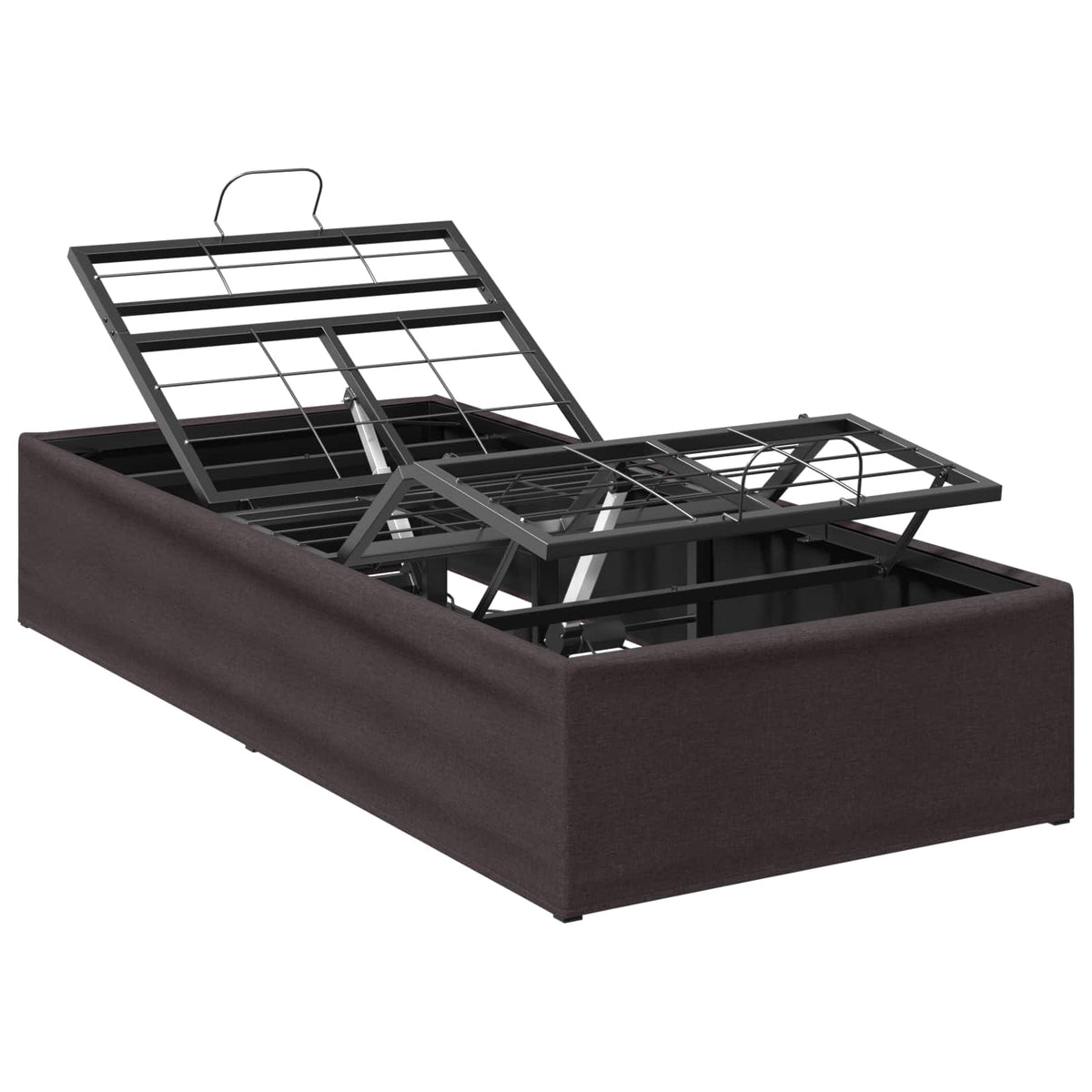 Electric Adjustable Bed Frame Brown 200 x 90 x 33.5 cm Steel