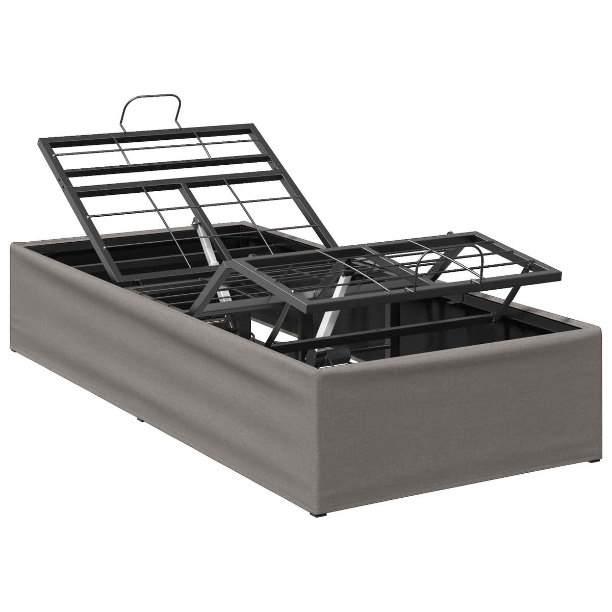 Electric Adjustable Bed Frame Taupe 200 x 90 x 33.5 cm Steel