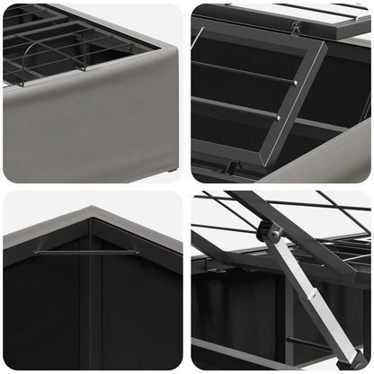 Electric Adjustable Bed Frame Light Grey 200 x 90 x 33.5 cm