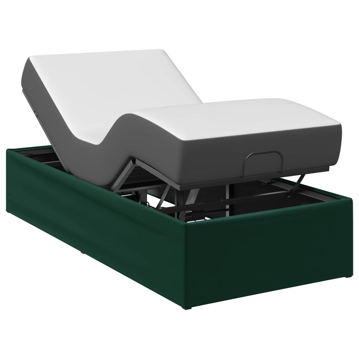 Electric Adjustable Bed Frame Forest Green 200 x 90 x 33.5 cm
