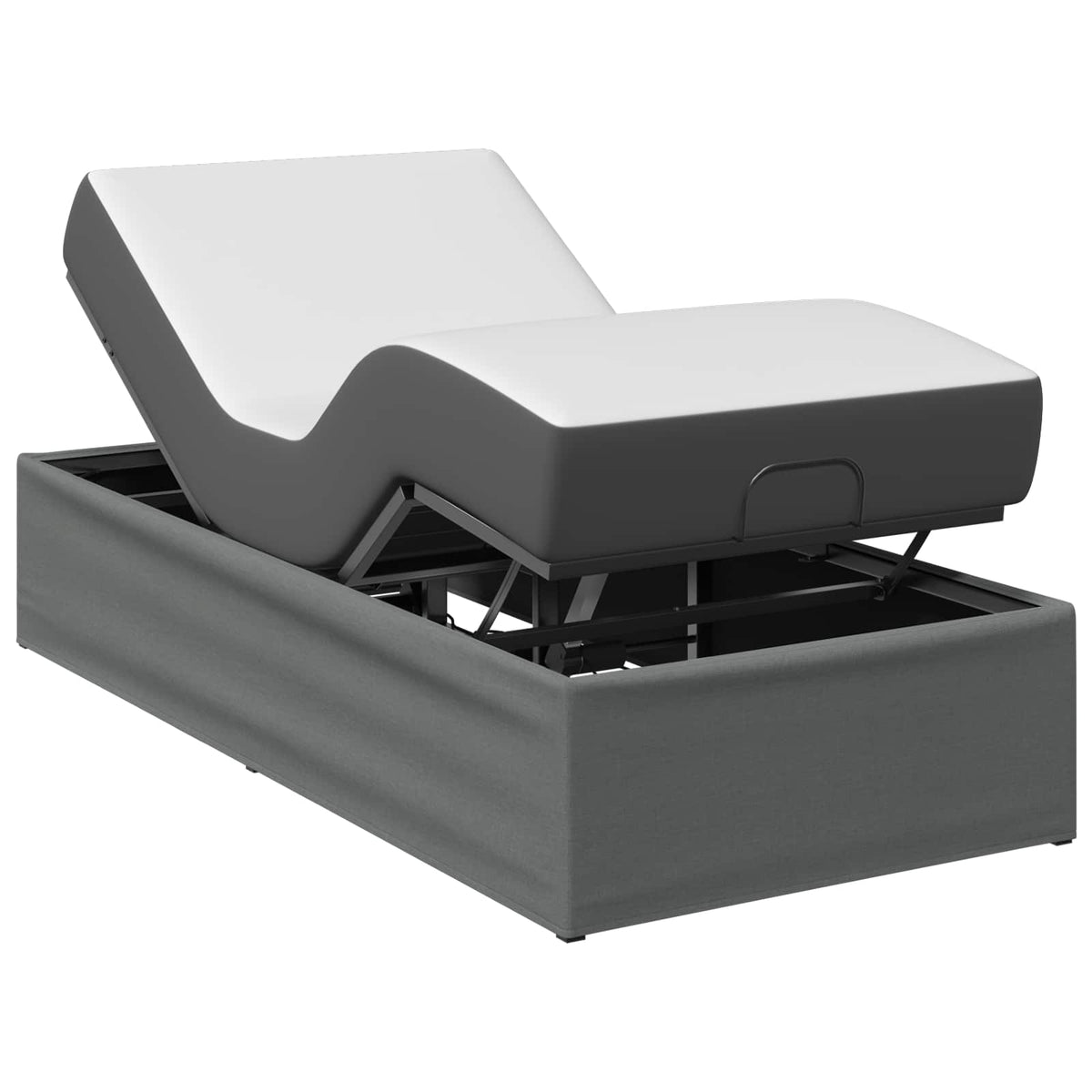 Electric Adjustable Bed Frame Dark Grey 200 x 100 x 33.5 cm