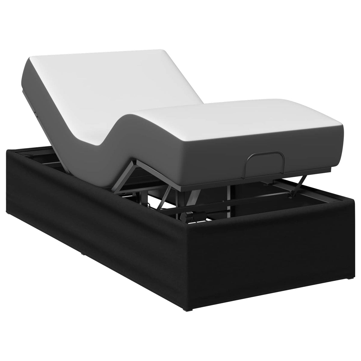 Electric Adjustable Bed Frame Black 200 x 100 x 33.5 cm Steel