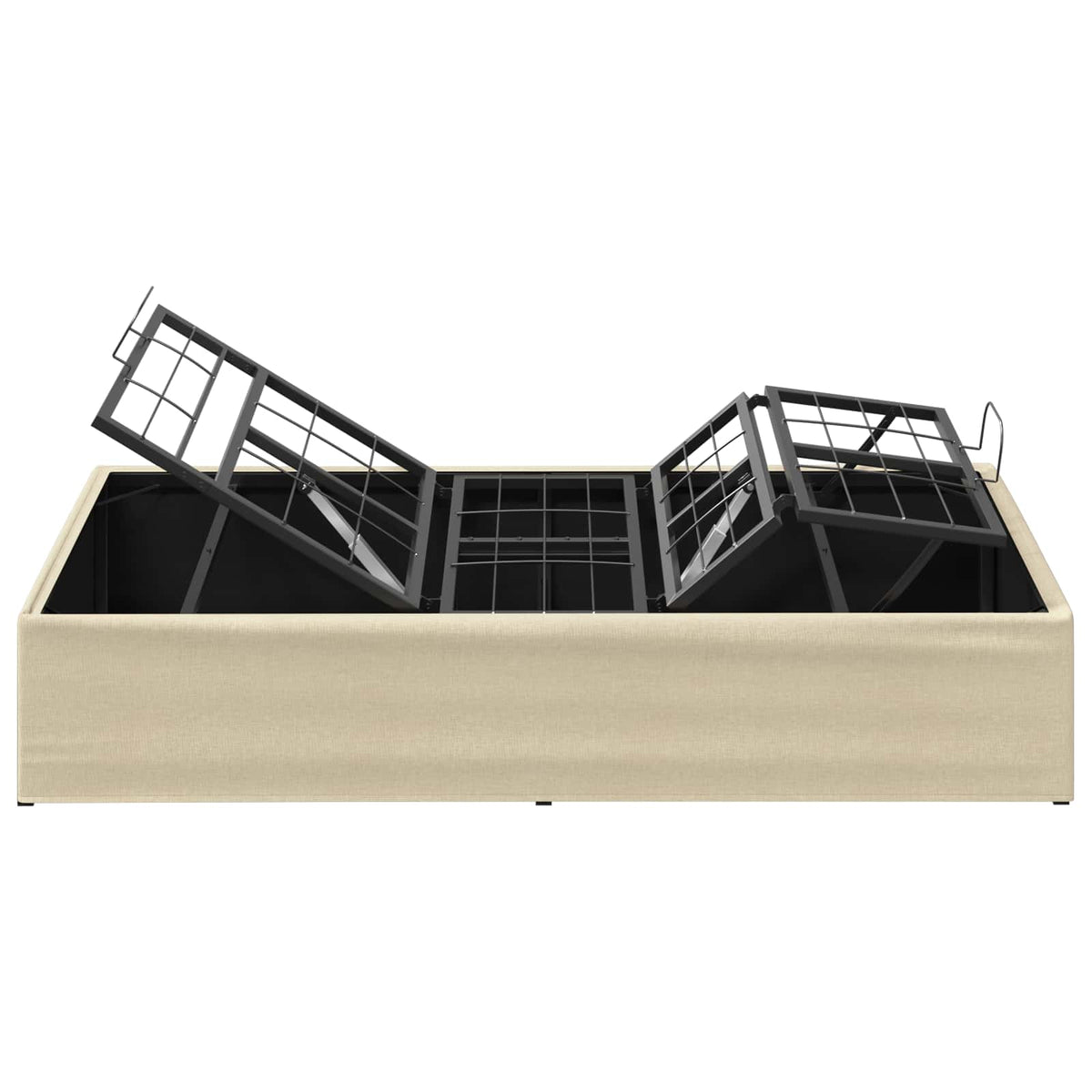 Electric Adjustable Bed Frame Cream 200 x 100 x 33.5 cm Steel