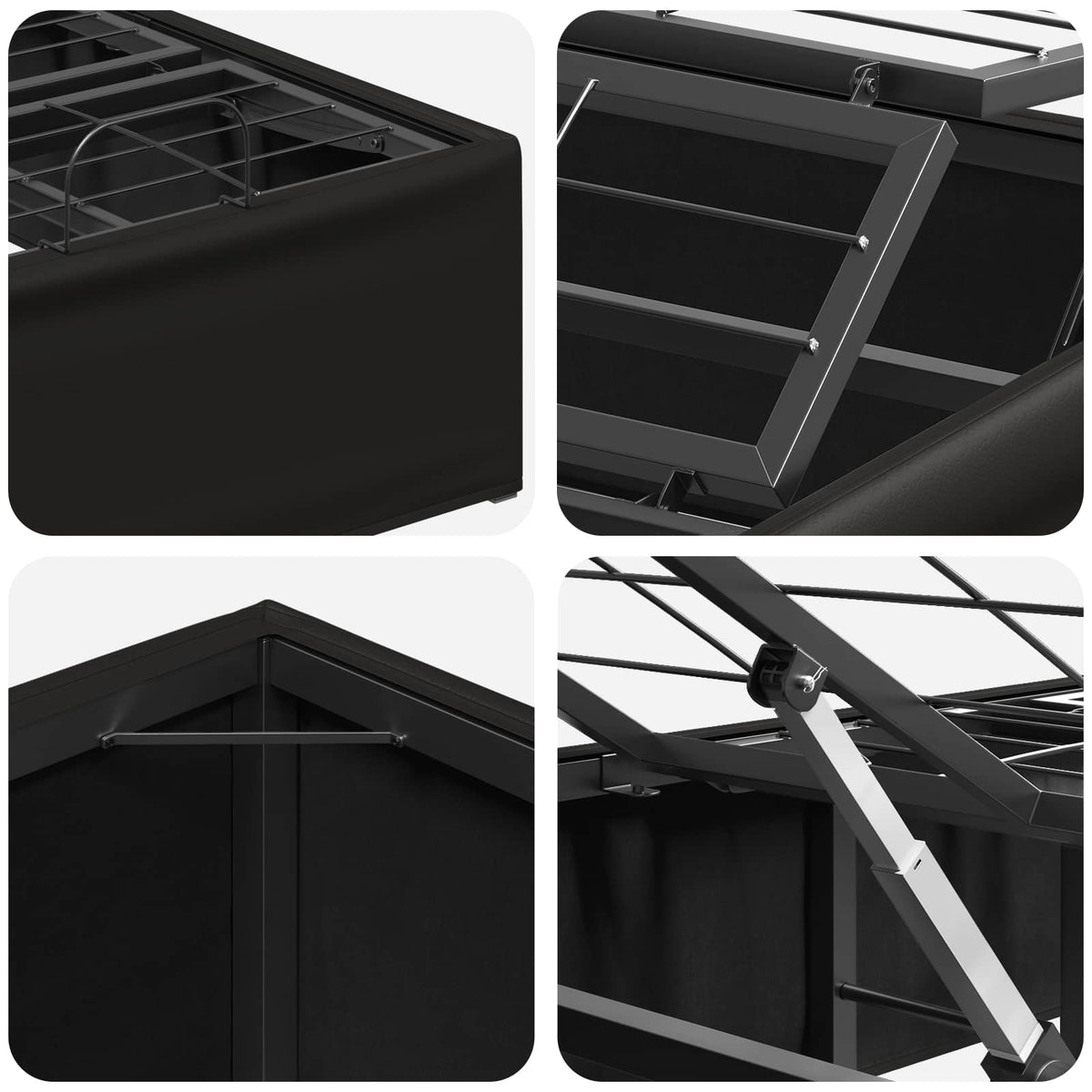 Electric Adjustable Bed Frame Black 200 x 100 x 33.5 cm Steel