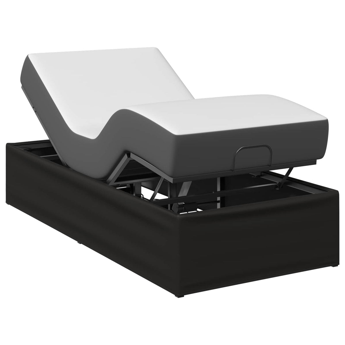 Electric Adjustable Bed Frame Black 200 x 100 x 33.5 cm Steel