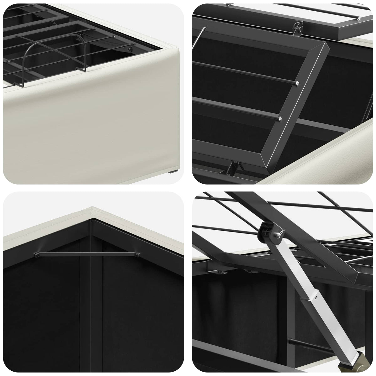 Electric Adjustable Bed Frame White 200 x 100 x 33.5 cm Steel