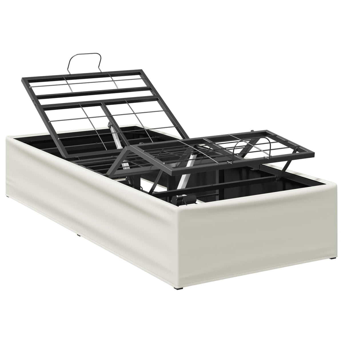 Electric Adjustable Bed Frame White 200 x 100 x 33.5 cm Steel