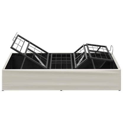 Electric Adjustable Bed Frame White 200 x 100 x 33.5 cm Steel