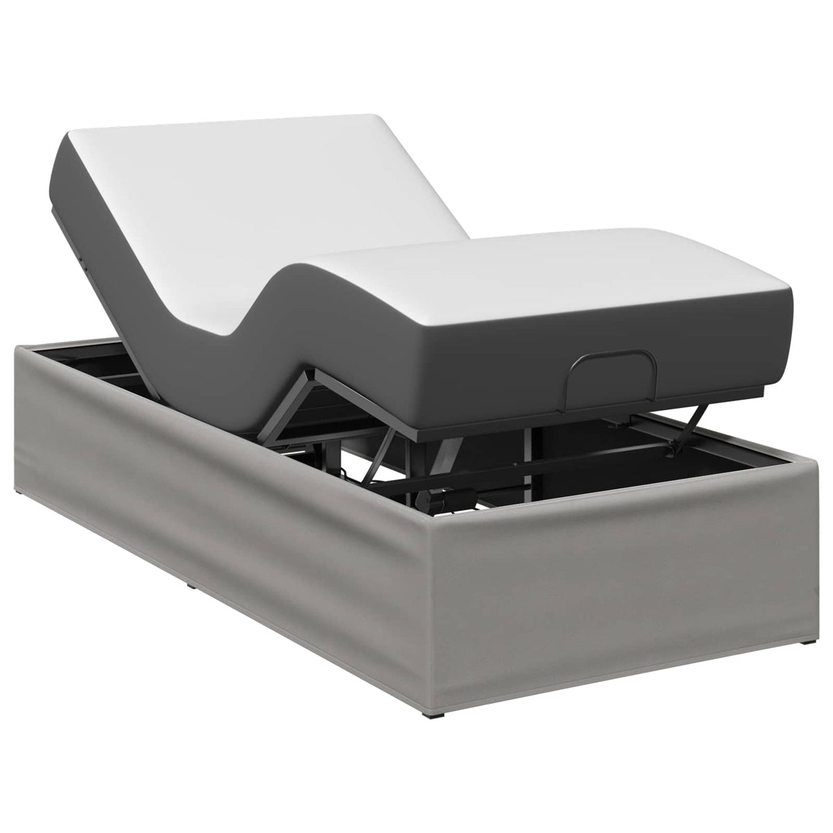 Electric Adjustable Bed Frame Light Grey 200 x 100 x 33.5 cm