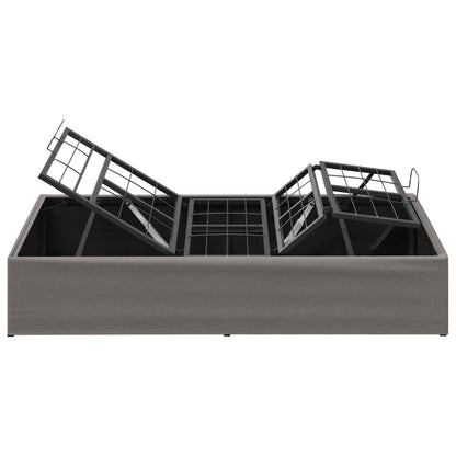 Electric Adjustable Bed Frame Taupe 190 x 90 x 33.5 cm Steel