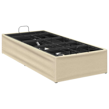 Electric Adjustable Bed Frame Cream 190 x 90 x 33.5 cm Steel