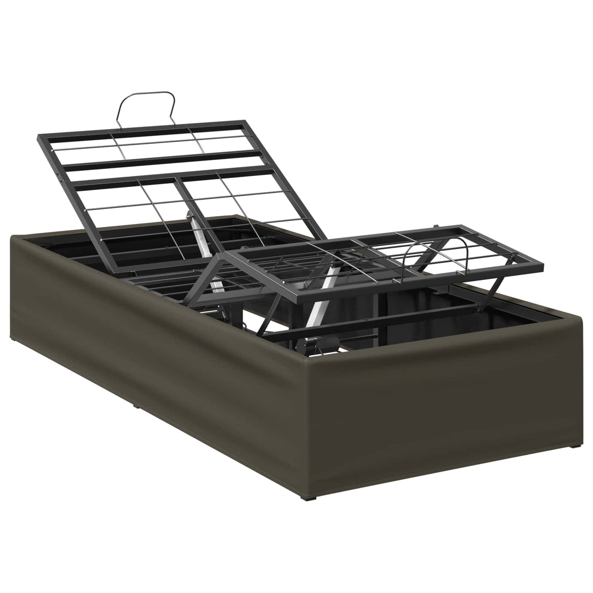 Electric Adjustable Bed Frame Grey 190 x 90 x 33.5 cm Steel