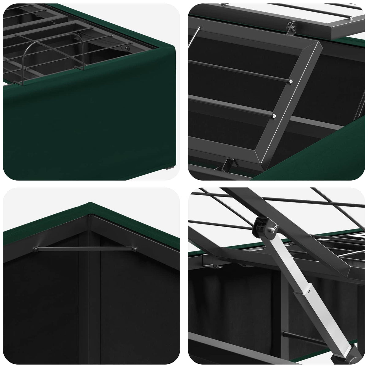 Electric Adjustable Bed Frame Forest Green 190 x 90 x 33.5 cm