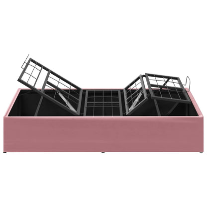 Electric Adjustable Bed Frame Pink 190 x 100 x 33.5 cm Steel