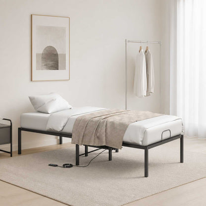 Electric Adjustable Bed Frame Black 90 x 190 x 48 cm Steel
