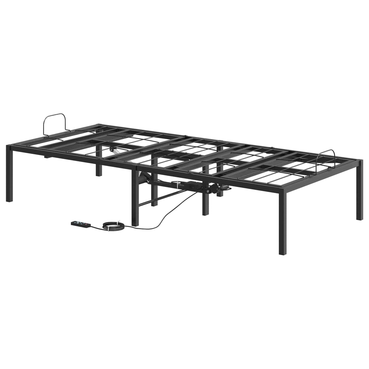 Electric Adjustable Bed Frame Black 200 x 90 x 33.5 cm Steel